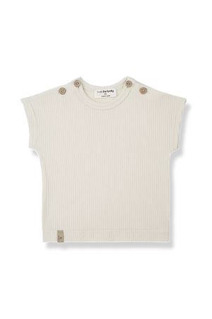 Miles cotton ivory T-shirt 1+IN THE FAMILY KIDS | MILESIVORY